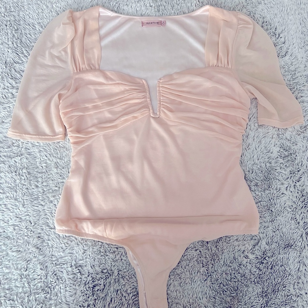 Skylar Rose deep V bodysuit